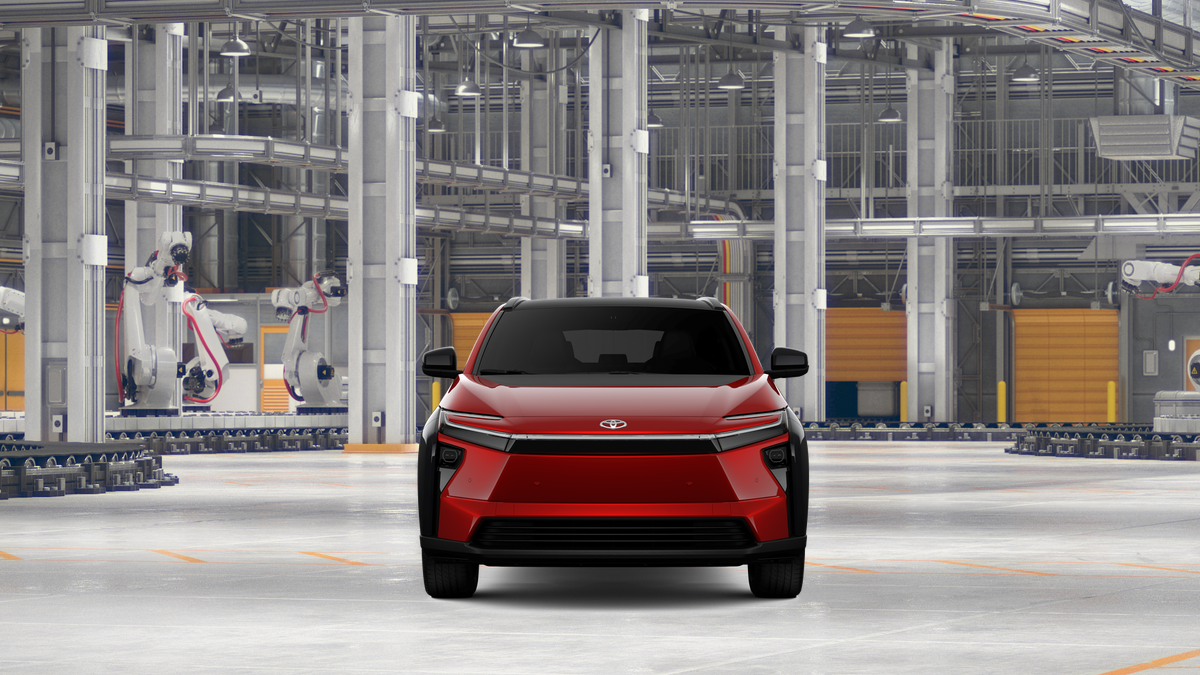 New Supersonic Red [extra cost color] 2026 Toyota bZ XLE Plus for