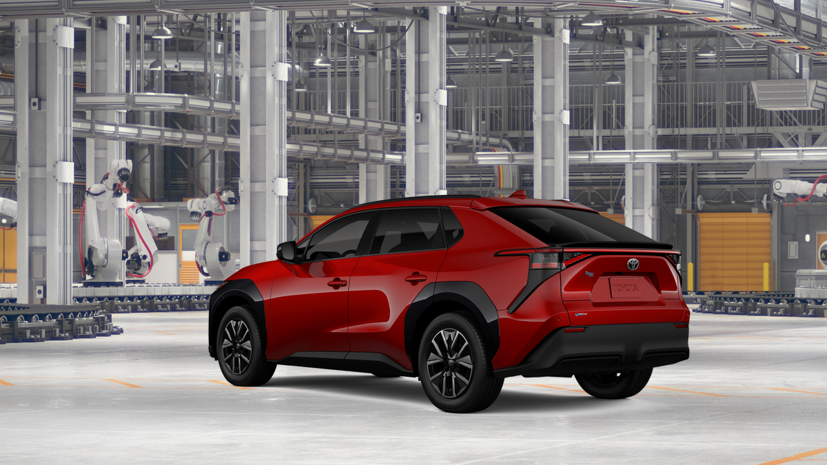 New Supersonic Red [extra cost color] 2026 Toyota bZ XLE Plus for