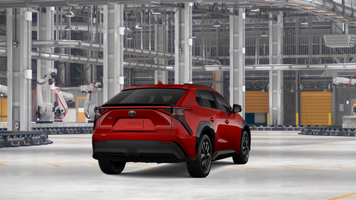 New Supersonic Red [extra cost color] 2026 Toyota bZ XLE Plus for